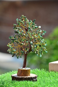 Árbol de Cristal de Aventurina Verde, Amuleto de Buena Suerte, Decoración para el Hogar, Gema Natural Hecha a Mano, Tema de Mascota, Gemas Naturales al por Mayor - Product Image 3