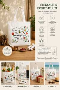 กระเป๋าผ้าแคนวาสแบบมีซิปสีพื้น Honey Bee Bohemian Beach คอลเลคชั่นพรีเมียม กันน้ำ ผลิตจำนวนมากตามความต้องการสูง สำหรับฤดูใบไม้ผลิ - Product Image 2