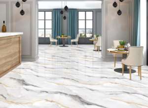 Carreaux de porcelaine brillants de luxe pour l'exportation, 800x1600, 1200x1800, 750x1500 mm, dalles de luxe pour intérieur moderne - Product Image 4