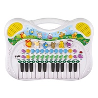 D.J.Toys Animal Musical Cartoon Keyboard Electronic Educational Toy for Children-3+ Years Battery Operated with 2x AA Batteries
