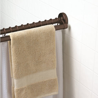 Tringle à rideau de douche double en bronze rouge ancienne personnalisée