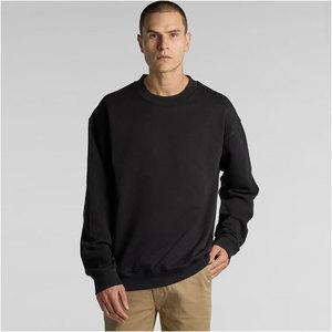 Men Heavy French Terry Thick Heavyweight Cotton Pullover <b>Top</b> for Boxy <b>Aesthetic</b> Streetwear Sweatshirt - Product Image 1