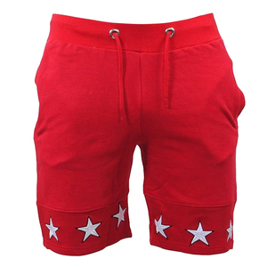 2026 Men’s Custom French Terry Fleece Sweat Shorts Star Applique Streetwear <b>Elastic</b> Waist Drawstring With Side Pockets - Product Image 2