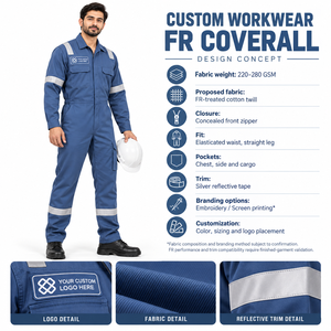 Ropa de Trabajo Industrial Resistente al Fuego al por Mayor, Mono de Trabajo de Mezcla de Poliéster, Uniforme de Alta Visibilidad Antibacteriano - Product Image 6
