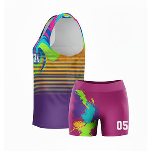 Conjunto de Uniforme Deportivo para Correr al Por Mayor, Precio de Fábrica, Transpirable, Uniforme de Atletismo Personalizado, Conjunto de Pantalones Cortos - Product Image 4