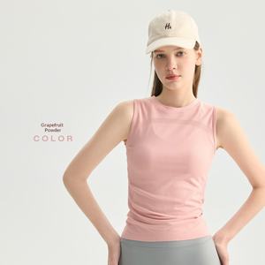 Women’s Seamless Yoga Vest Sleeveless Sports <b>Top</b> Breathable Chest Line Fitness Running Lightweight T Shirt - Product Image 4