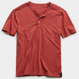 Camisetas de hombre con botones, bloques de color, cuello redondo, algodón orgánico suave, estilo streetwear, ropa de verano. - Product Image 2