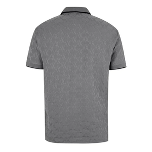 Polo à manches courtes pour homme, motif à pois noirs, coupe classique, décontracté, tricoté, respirant, en polyester - Product Image 3