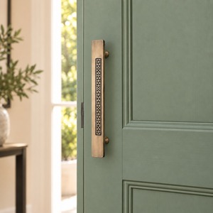 12 Inch Metal Door Pull Handle with Geometric Design Decorative Long Handle for Wooden Doors Gates Cabinets - Product Image 6