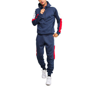 Men's Casual Active Tracksuits Half Zip Sports Jogging Suits Sets Running 2 Piece Sweatsuits Zip Pockets With Side Stripes - Product Image 3