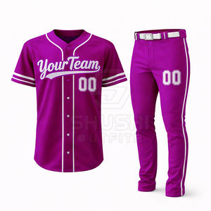Maillot de baseball personnalisé à impression numérique pour homme, grande taille, respirant, en polyester, vierge, collection été 2025 – Vente en gros - Product Image 4