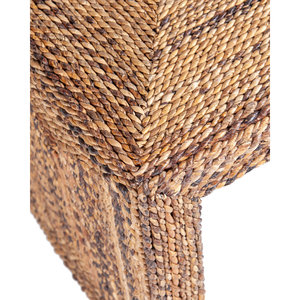 Mesa auxiliar de acento rústico tejida a mano, algas marinas trenzadas para muebles de sala de estar - Product Image 3