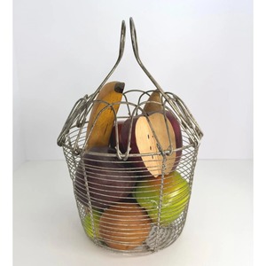 Durable Silver Metal Fruit And Vegetable <b>Basket</b> For Kitchen Countertop Storage Dining <b>Table</b> And Home Decor From India - Product Image 1