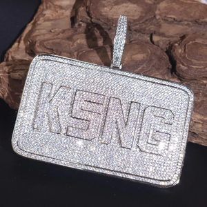 Pendentifs Breloques Starspire Jewels Luxueux Hip Hop en Moissanite Taille Émeraude Plaqué Or Argent 925 Bling Glacé – Choix du Client - Product Image 1