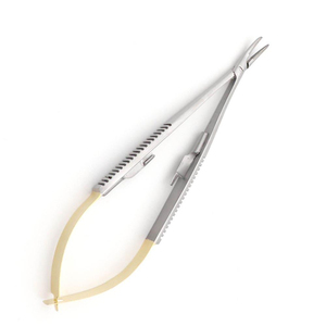 Tijeras de Depilación de Cejas Profesionales con Cuchilla Curva de Acción de Resorte, Acero Quirúrgico Acabado a Mano, Agudeza Superior - Product Image 5