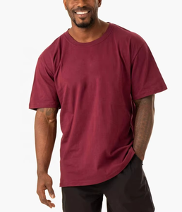 T-shirt pour homme bleu clair à manches courtes, col rond, coupe classique, couleur unie, jersey décontracté, 100% coton, design uni - Product Image 4