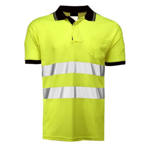 Polo de travail haute visibilité jaune pour homme, réfléchissant, séchage rapide, uniforme de sécurité pour ouvriers - Product Image 2