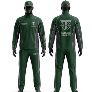 Survêtement de cyclisme pour hommes en tissu poly-spandex de haute qualité, bleu marine avec empiècements latéraux contrastants, logo personnalisé par transfert thermique, vêtements de sport - Product Image 6