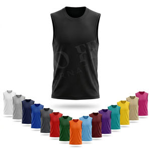 Débardeur de sport sans manches 100 % haute qualité pour la musculation, la gym et le fitness, idéal pour l'été, avec logo personnalisé, sous-vêtement athlétique - Product Image 1