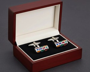 Mancuernillas Personalizadas de Lujo para Hombre |   Mancuernillas de Acero Inoxidable y Plata de Ley 925 |   Joyería al por mayor para puños de camisa de negocios y bodas - Product Image 2