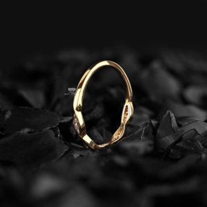 แหวนแต่งงานแบบเกลียวประดับเพชรแล็บโกรว์ ดีไซน์อินฟินิตี้ ทองคำขาว 14K สามารถสวมซ้อนกันได้ เหมาะสำหรับเจ้าสาว สไตล์มินิมอล สำหรับวันครบรอบ - Product Image 3
