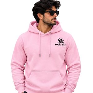 <b>Mens</b> Light <b>Pink</b> Pullover <b>Hoodie</b> Long Sleeve Casual Sweatshirt Custom Logo Streetwear Sportswear Top Shoukat Apparel Manufacturer - Product Image 1