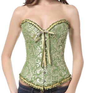 Corsé gótico sexy para mujer, top transpirable de encaje con almohadillas para el pecho, faja moldeadora tejida - Product Image 3