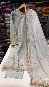 Pakistani Brand <b>Dresses</b> Embroidered Work Summer Lawn Collection 2023 3pcs Women Lawn Suit Wholesale Casual <b>Dress</b> for Women - Product Image 2