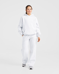 Pantalon de jogging droit rétro pour femme en tissu molletonné doux, longueur intégrale, style athlétique - Product Image 3