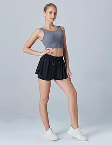 Lot de 3 shorts de course fluides pour femmes, shorts papillon 2-en-1 avec poches et doublure en Spandex pour l'entraînement sportif - Product Image 5