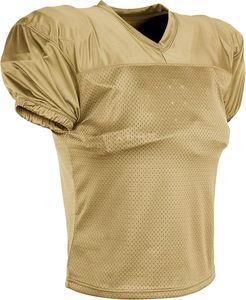 Maillot de football doré en maille à col en V, manches courtes, polyester, vêtements de sport durables, unisexe-adulte, maillot d'entraînement de football pour la pré-saison - Product Image 1