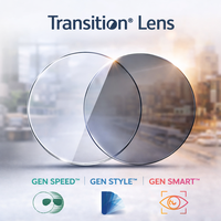 Lentilles photochromiques grises progressives de transition avancée Jp Optical 1.50 avec protection UV420, emballées en enveloppe pour lunettes de soleil