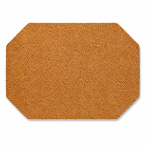 Tapis de porte en fibre de coco naturelle marron 40x70cm, avec support en PVC, design uni, antidérapant, écologique, fabriqué à la machine, style moderne, utilisable toute l'année - Product Image 1