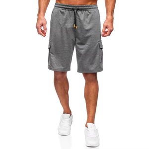 Shorts cargo pour hommes avec logo personnalisé, longueur genou, en toile de coton extensible, durables, multi-poches, décontractés, vente en gros par le fabricant - Product Image 1