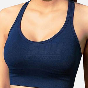 Sujetador Deportivo Transpirable con Logotipo Frontal Personalizado para Mujer, de Alta Sujeción, para Gimnasio y Fitness, Hecho en Pakistán, Disponible en Stock - Product Image 4