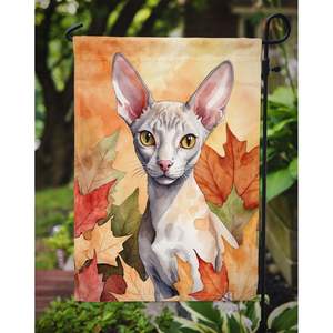 Multicolor Cornish Rex Cat Fall Leaves Artistic <b>Garden</b> <b>Flag</b> for Patio Yard Decorative Mailbox <b>Flag</b> Banner for Flower Beds <b>Garden</b> - Product Image 3