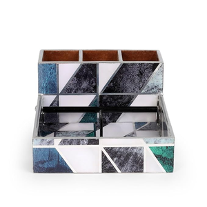 Porta Cubiertos de Madera Hecho a Mano de Lujo, Soporte de Almacenamiento Multiusos para Cocina con Elegante Diseño Impreso - Product Image 2