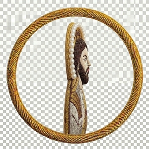 Écusson religieux personnalisé en or Zardosi, broderie à la main en fils métalliques, badge icône pour vêtements sacrés et tenues cérémonielles traditionnelles - Product Image 2