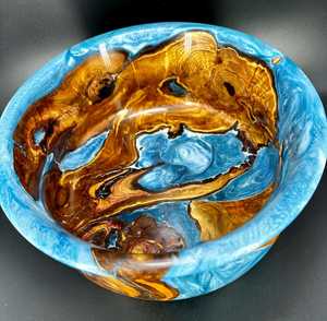 Wooden Bowl <b>Resin</b> & Wood Decorative Bowl wood and <b>Resin</b> <b>Epoxy</b> Serving Fruit & Salad Dinnerware Hotelware Tableware Bowl Handmade - Product Image 3