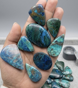 Natural Shattuckite Azurite Cabochon Loose Gemstone <b>Blue</b> Green Mixed Shape for Jewelry Making Wholesale Loose Gemstone Azurite S - Product Image 2