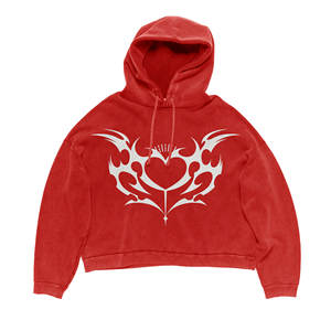 Sudadera con Capucha Oversize Unisex de Mezcla de Poliéster y Algodón con Lavado Ácido, Bordado y Estampado Digital, Ecológica 2026 - Product Image 1