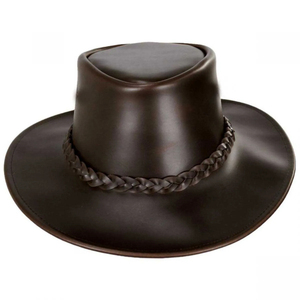 Chapeau Western en Cuir Pleine Fleur Style Cowboy Outback à Large Bord, Chapeau de Brousse Résistant à l'Eau, Meilleur Vendeur sur les Marchés Américains et Européens - Product Image 6