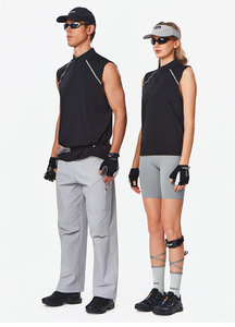 เสื้อกล้ามกีฬาผู้ชายสีขาวแบบแห้งเร็ว คอตั้ง พร้อมดีเทลซิป - Product Image 6