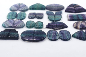 คู่ต่างหูควอตซ์ฟลูออไรต์ธรรมชาติอัญมณีคริสตัล Cabochon ฟรีไซส์ jaipur อัญมณีหลวมจำนวนมาก - Product Image 3