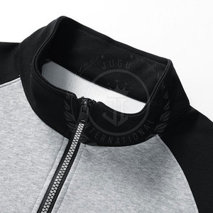 Veste d'hiver décontractée en molleton avec fermeture éclair quart de tour, logo personnalisé imprimé sur le devant, haute qualité, service OEM, vente en gros - Product Image 2