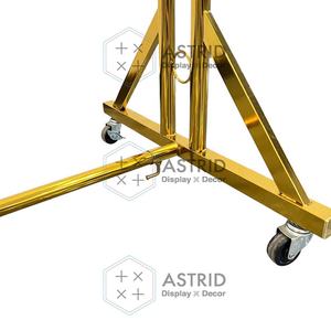 Porte-vêtements moderne en métal détachable pour femmes, hommes et enfants, avec rail à roulettes mobile - Product Image 3