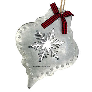 Boule de Noël suspendue au design magnifique en rouge et plusieurs couleurs et motifs, décoration de Noël vierge pour sublimation - Product Image 3