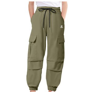 Pantalones Deportivos Casuales de Primavera para Hombre, de Cintura Alta, Transpirables, de Poliéster/Algodón, con Múltiples Bolsillos, Tipo Cargo, de Secado Rápido - Product Image 1