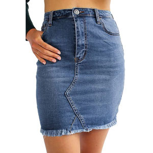 Nouvelle jupe en jean pour femme, cousue sur mesure, confortable, infroissable, légère, respirante, qualité supérieure - Product Image 1