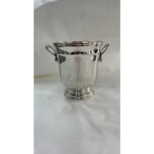 Customized Handmade Metal Ice Bucket With Silver Finished & Tong Soft Drinks <b>Cooled</b> Storage Basket Indoor Parties ice cube - Product Image 1
